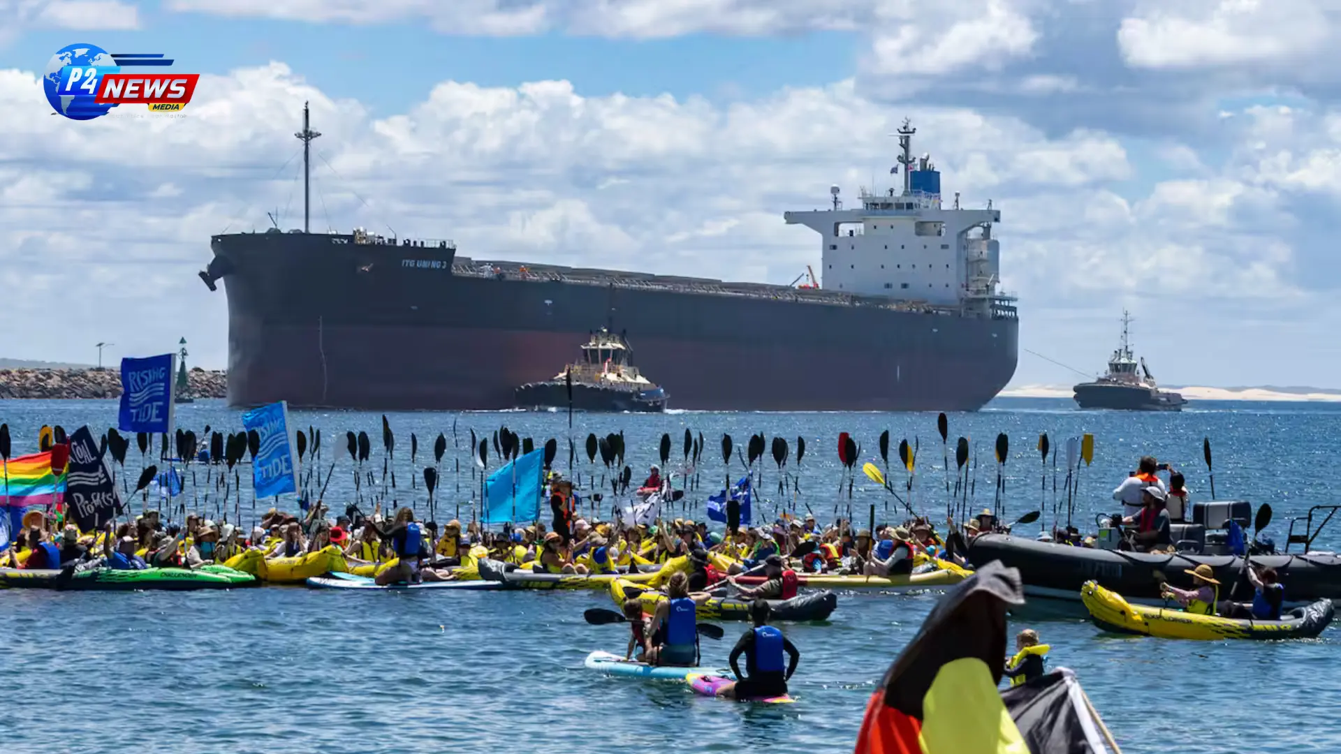 'Climate Activists Stage Major Protest at Newcastle Port, 170 Arrested Amid Tensions