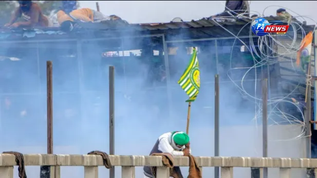 "Farming Voices Silenced: Farmers' Delhi March Halted Amid Tear Gas Chaos"